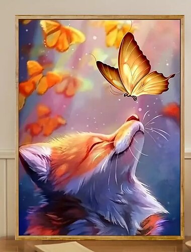 állat fal művészet vászon róka csókok pillangó nyomatok és poszterek absztrakt portré képek dekoratív szövetfestés nappaliba képek keret nélkül