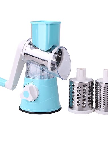 Ralador de queijo rotativo manual, velocidade de cozinha, caixa redonda, triturador, tambor, fatiador de vegetais, moedor de nozes para vegetais, batata, pepino, cenoura, chocolate para pizza,