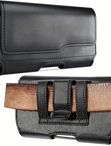 mode mannen horizontale lederen riem case holster zakje mouw telefoon houder heuptas mannelijke casual reizen outdoor heuptasje