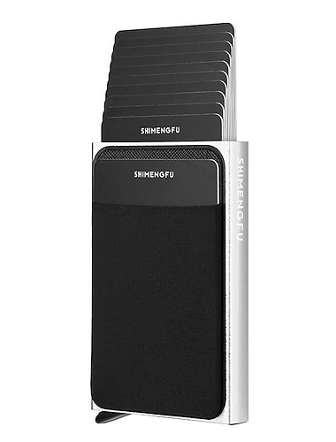 1 Stück Slim Aluminium Brieftasche Kreditkartenhalter RFID Brieftasche Metall Dünne Slim Bankkartenetui Männer Frauen Pop-up Kreditkartenbeutel