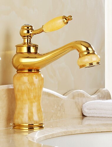 grifo monomando para lavabo de baño generalizado - grifos de baño con manija central galvanizada de un orificio, grifos de lavabo de latón con una sola manija con manguera de agua fría y caliente