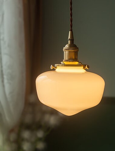 Lampe suspendue LED pour plafond, verre, laiton, abat-jour, lustre pour salle à manger, décoration de salon de luxe, 110-240v