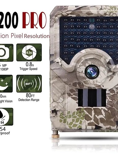 Pr200 pro 12 mégapixels caméra de suivi 940nm led ir caméra de chasse ip54 étanche vision nocturne piège photo repérage de la faune