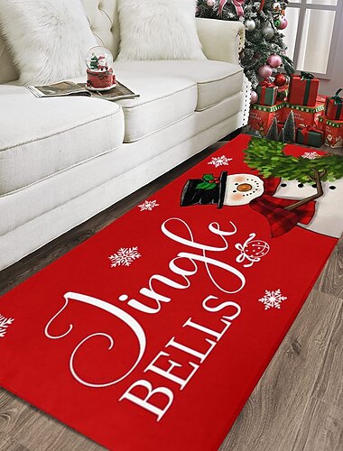 Décorations de noël tapis d'arbre antidérapant tapis de sol de noël chevet salon chambre intérieur extérieur