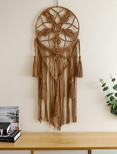 هدية يدوية الصنع لصائد الأحلام من بوهو، ديكور للتعليق على الحائط، زخرفة فنية، ريشة خرز يدوية لغرفة نوم الأطفال، هدية عيد ميلاد ومهرجان الزفاف