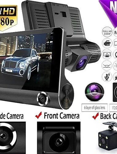 H35 1080p Neues Design / mit Rückfahrkamera / Booten Sie die automatische Aufnahme Auto dvr 170 Grad Weiter Winkel 4 Zoll IPS Autokamera mit Nachtsicht / Bewegungsmelder / Daueraufnahme nein