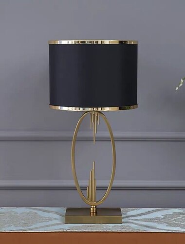 lampe de table lumière de luxe chambre lampe de chevet grandes lampes de table avec abat-jour en tissu en forme de tambour salle d'étude bureau veilleuse