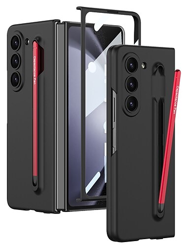 telefon Ügy Kompatibilitás Samsung Galaxy Z Fold 5 Felhajtható fedél Tolltartó Teljes testvédő S tollal PC