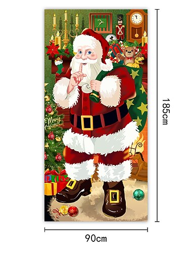 autocolante 3d de Crăciun autocolante impermeabile pentru uși autocolante pentru ușă de Crăciun decojire tapet autoadeziv autocolant pvc decal de perete detașabil pentru decorarea biroului acasă