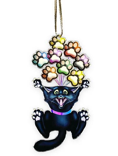 autohangend ornament, acryl 2D plat bedrukte sleutelhanger, optioneel acrylornament en auto-achteruitkijkspiegelaccessoires herdenkingscadeaupakket