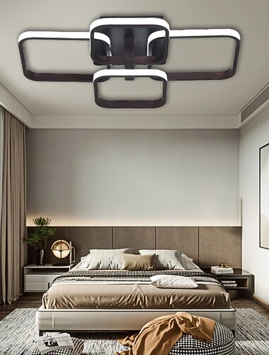  4-světelné 58 cm čtvercové tvary designové stropní světla led hliníková silikagelová stropní lampa moderní severský styl světla do dětského pokoje 110-120v 220-240v