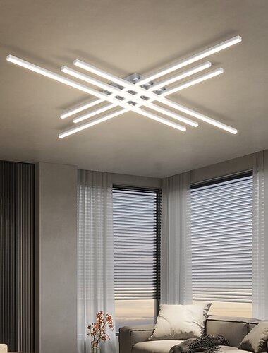 4-Light 6-Light 61/85/120 cm Klusterisuunnittelu Linjasuunnittelu Geometriset kuviot Kattolamput Alumiini Suora Geometrinen minimalistinen Maalatut maalit LED Moderni 110-120V 220-240V