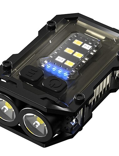 mini bærbar nøglering lommelygte, type-c usb genopladelig edc fakkelmagnet indbygget batteri campinglampe