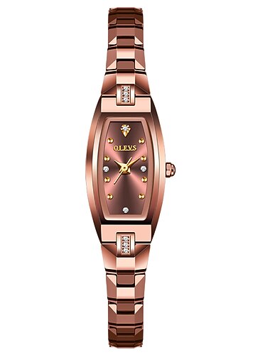 Cadeau de la fête des mères OLEVS pour femmes montre quartz créative minimaliste mode décontractée étanche décoration montre avec bracelet en acier inoxydable