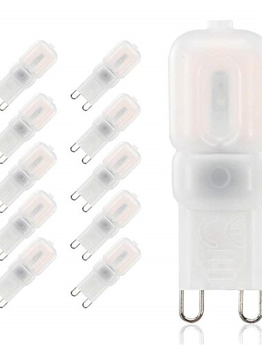 10 st dimbar superljus g9 led glödlampa 3w 220v 2835 lampa kallvit/varmvit konstant strömlampa led belysning g9 glödlampor