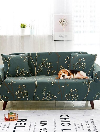 Capa de sofá elástico capa de sofá secional elástica poltrona loveseat 4 ou 3 lugares sofá em forma de l protetor de móveis capa antiderrapante macia lavável (1 capa de almofada grátis)
