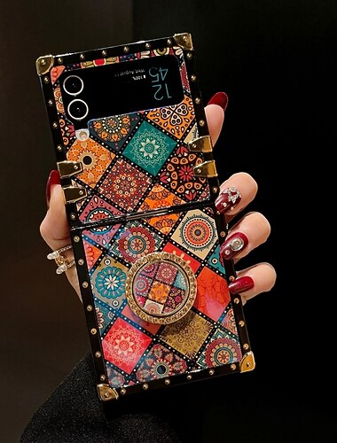 téléphone Coque Pour Samsung Galaxy Z Flip 5 Z Flip 4 Z Flip 3 Sac à Main Etui folio Clapet avec tour de cou réglable Support Papillon PC