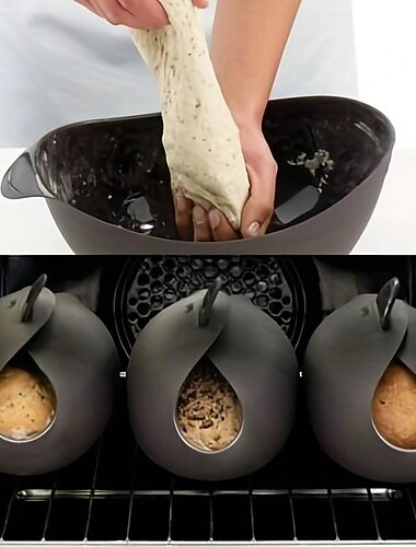 1 Stück das All-in-One-Küchengerät, multifunktionaler Brotbackautomat aus Silikon, Gemüsedampfgarer, Backform und Toaster