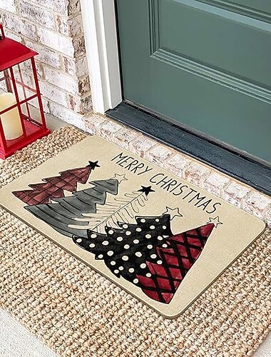 Weihnachten Eingangstür Bodenmatte Badezimmermatte Badezimmer wasserabsorbierende Fußmatte Cartoon Auto Bodenmatte