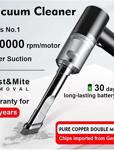 autostofzuiger huishoudelijke draagbare krachtige draadloze stofzuiger mini-auto sterke zuigkracht handstofzuiger