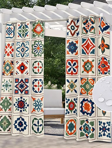 vanntett utendørs gardin privatliv, skyve terrassegardiner, pergola gardiner grommet for lysthus, balkong, veranda, fest