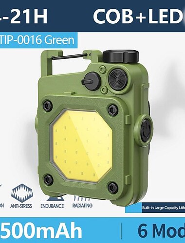 led kulcstartós zseblámpa, cob kulcstartó munkalámpa, hordozható mini újratölthető, 6 világítási módú zseblámpa mágnestalppal éjszakai kempingezéshez, sürgősségi javításhoz, kutyasétáltatáshoz
