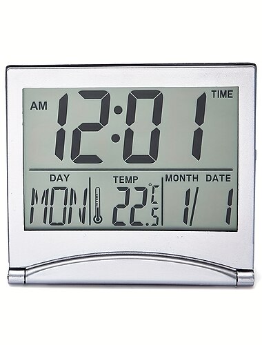 reloj despertador digital configuración de alarma 12/24 h utilizado para visualización de temperatura y fecha de viajes de oficina y relojes despertadores de dormitorio reloj de escritorio reloj de