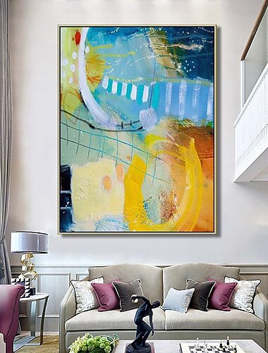 Ölgemälde, 100 % handgemaltes Ölgemälde, handgefertigte Wandkunst, abstraktes Gemälde, Originalgemälde, handgemaltes buntes Leinwandkunst-Wandkunstgemälde, Dekor, gerollte Leinwand, kein Rahmen,