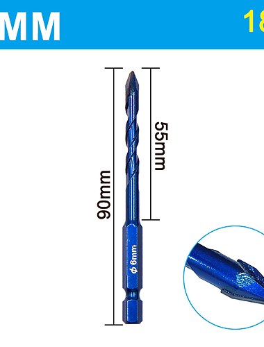 superhårt legerat stål keramiska plattor betong superhårt spiralspår excentrisk borrkrona specialcement triangulära borrverktyg