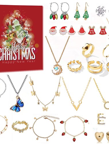 Calendrier de l'Avent de Noël 2025 Kit de fabrication de bracelets de compte à rebours de Noël 24 jours de cadeaux de Noël DIY perles de charme et bracelets pour filles femmes et enfants