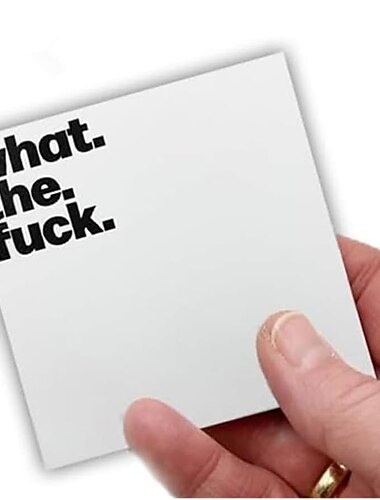 vicces öntapadós cetli ajándék, mi a fasz öntapadó jegyzettömb újdonság jegyzettömbök, vicces pimasz durva asztalkiegészítő ajándékok barátoknak, munkatársaknak, főnöknek