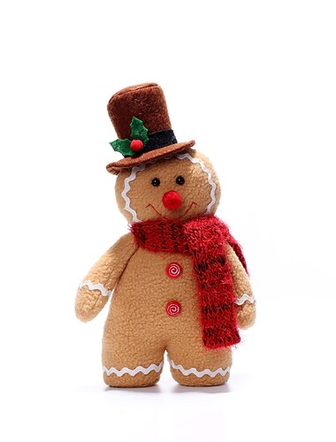 boneco de gengibre de natal, enfeites de lã de anão, meias criativas para crianças, decoração festiva para casa e decoração de presentes