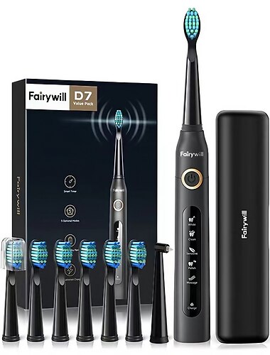 Elektrisk Sonic Tandbørste USB Opladning FW-507 Genopladelig Vandtæt Elektronisk Tandbørste Udskiftelige Hoveder Voksen Valentinsdag Gave