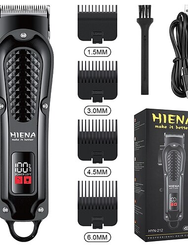 Máquina cortadora de cabello eléctrica recargable de peluquero profesional Afeitadora de barba Cuchilla para hombres Regalo de Día de San Valentín