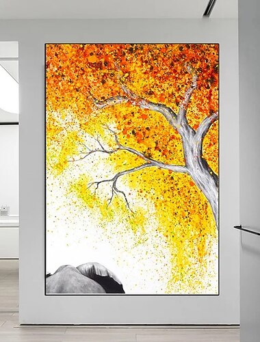 Abstraktes buntes Baum-des-Leben-Ölgemälde, Wandkunst, Leinwand, handgemalte Wandkunstbilder für Wohnzimmer, Heimdekoration, ohne Rahmen