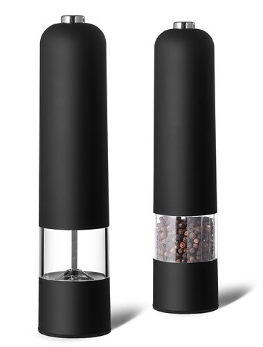 Moulin à poivre, broyeur de sel de mer domestique, moulin à épices électrique, broyeur de sel de mer automatique, bouteille d'assaisonnement en verre réutilisable, gadgets de cuisine, fournitures de cuisine