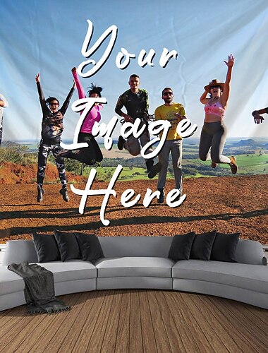 Spersonalizowana wisząca tapeta z Twoim zdjęciem mural dekoracja fotografia tło do domu sypialni salonu (sugerowane zdjęcie o rozdzielczości 3Mo lub wyższej)