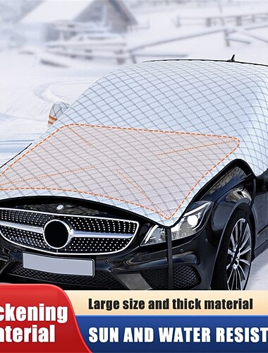 Starfire couverture de neige de voiture pare-brise avant couverture de neige couverture antigel couverture anti-gel capot épaissi hiver vêtements de voiture tissu
