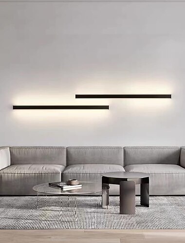 ultraohuet ylös ja alas led-seinävalaisimet kerta-asennus kahdesta mustasta led-seinävalaisimesta moderni seinävalaisin lndoor seinävalaisin seinäkoristelu ac110v ac220