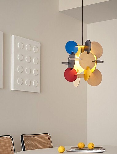 Lampa wisząca pojedyncza głowica z litego drewna metalowy żyrandol kreatywny styl skandynawski oprawy oświetleniowe pokój dziecięcy cafe lampa wisząca 110-240v