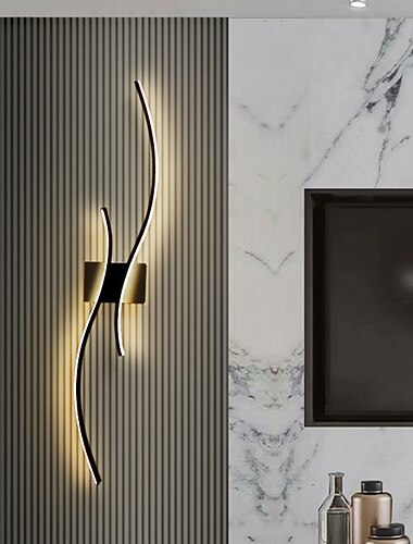 Lámpara de pared de arco moderna con control remoto, regulable 2700-5000k, 15w, ideal para decoración de sala de estar y dormitorio 110-240v