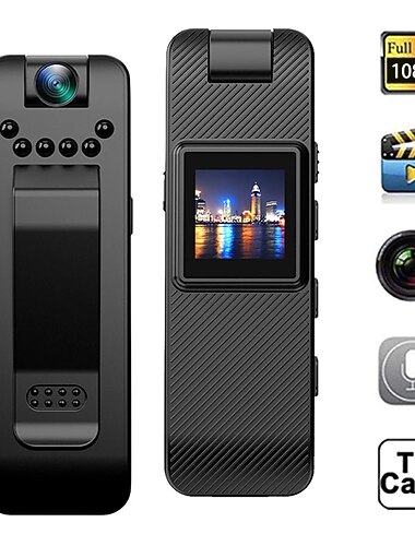 كاميرا صغيرة عالية الدقة 1080 بكسل رؤية ليلية تعمل بالأشعة تحت الحمراء مع شاشة LED كاميرا صغيرة ذكية للأمن الرياضي وكاميرا فيديو DV للسيارة DV