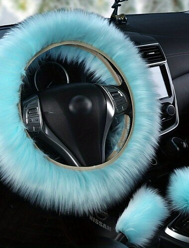 3 teile/satz auto lenkrad abdeckung gangschaltung handbremse fuzzy abdeckung winter warme mode universal auto innen zubehör