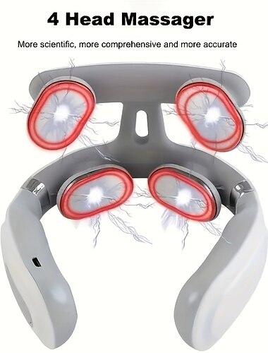 impacco caldo multifunzionale impulso impastare massaggiatore per il collosmart wireless a forma di u decine ems impulso massaggiatore cervicale riscaldato dolore dei tessuti profondi alleviare la
