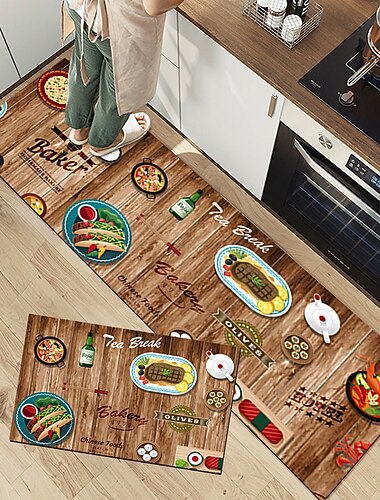 Gewürzküchenmatte, rutschfester, ölbeständiger Teppich, Innen- und Außenmatte, Schlafzimmer-Dekoration, Badezimmermatte, Eingangsteppich, Türmatte