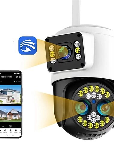 yoosee hd 4k 8MP se dvěma objektivy, dvěma obrazovkami, venkovní bezdrátová kamera s 10x zoomem, dvoucestná zvuková detekce pohybu