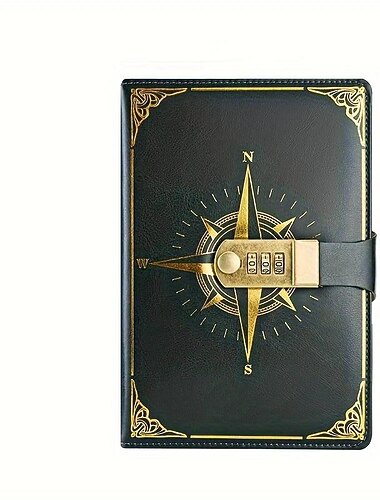 žurnál se zámkem pu kůže 200 stránek retro žurnál se zámkem ochrana heslem zápisník pro muže a ženy vhodný pro utajení soukromí