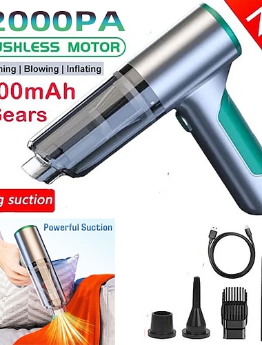 nouveau mini aspirateur de voiture sans fil 3-en-1 aspirateur sans fil haute puissance collecteur de poussière d'air mini aspirateur à main humide et sec aspirateur de nettoyage portable adapté pour c