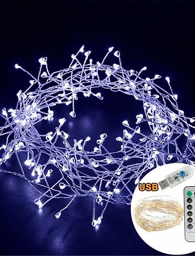 3M 6 מטר חוטי תאורה אורות מחרוזת לחג המולד 100/200 נוריות 2 יחידות 1 pc לבן חם לבן צבעוני אורות חוטי נחושת אורות חג מפלגה עמיד במים חתונה מופעל באמצעות USB