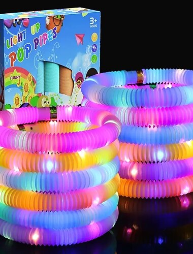5/10/12 stk led jumbo oplyste pop fidget-rør - store glødepinde til festartikler og afspænding